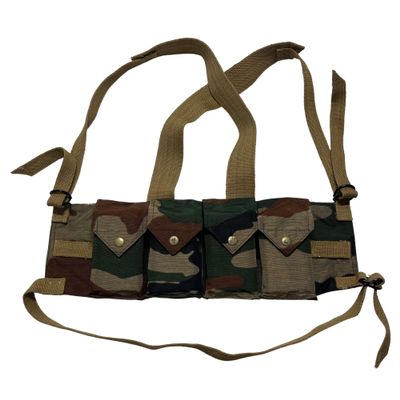 warrepplica Rhodesian Fereday & Sons Chest Rig FAL/G3/M14 Bush War/20rd .308/7.62x51mm 4 Magazine Pouch Chest Rig Camo Print
