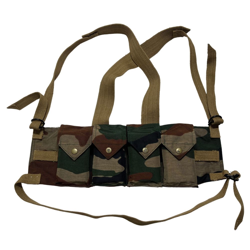 warrepplica Rhodesian Fereday & Sons Chest Rig FAL/G3/M14 Bush War/20rd .308/7.62x51mm 4 Magazine Pouch Chest Rig Camo Print