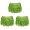 Beistle 3 Piece Adult Size Mini Hula Girl Skirts, Hawaiian Costume Accessories, Luau Party Supplies Green view 1