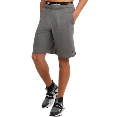 Champion Mens Sport Shorts, Moisture Wicking, Athletic Gym (Reg. Big & Tall), Granite Heather C Logo, XX-Large Big US