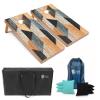Tailgating Pros Cornhole Boards 4x2 Official Regulation Size  Wooden Design Cornhole Game Set with 8 Bean Bags, Carrying Case & Tote  Outdoor Tailgate Yard Game view 1