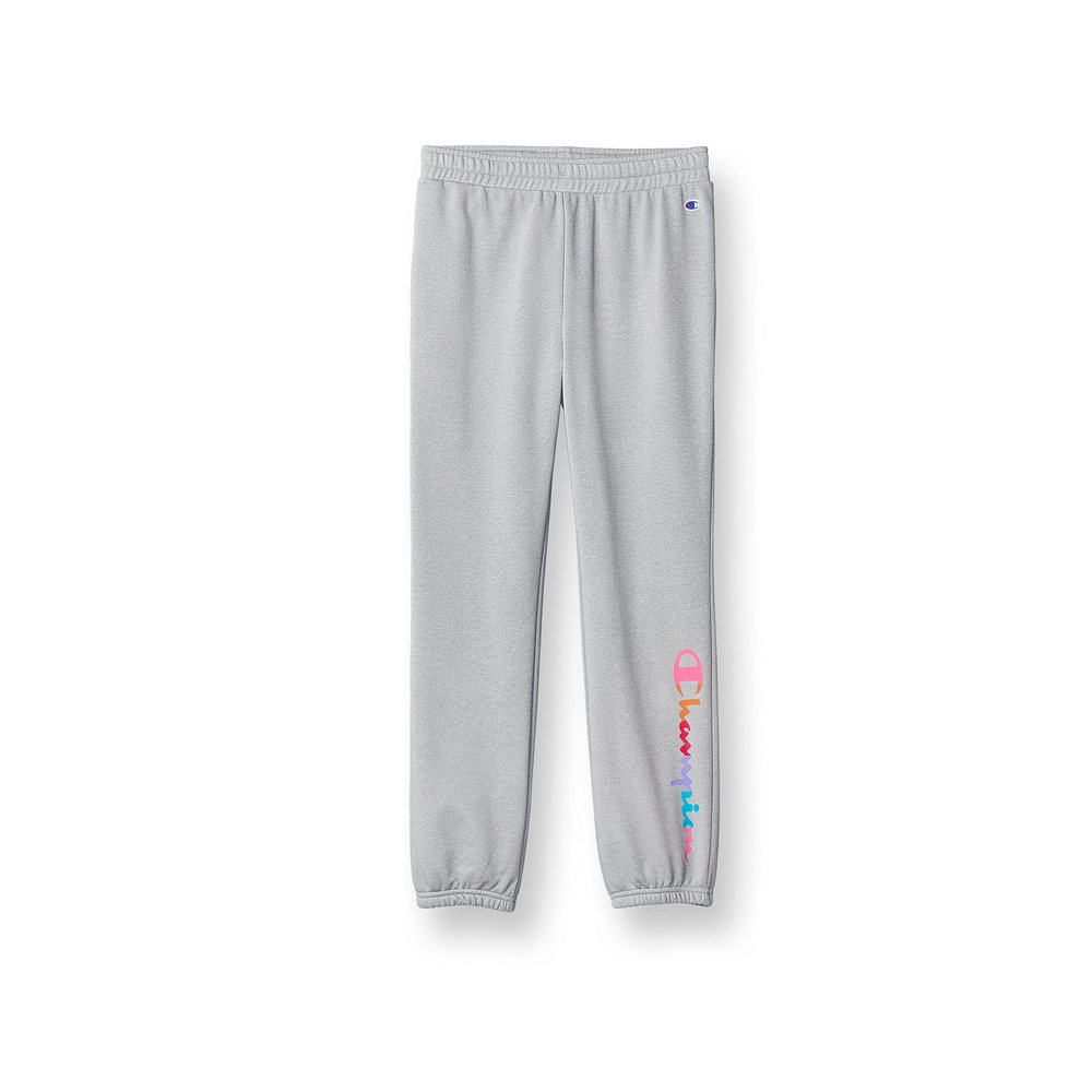 Champion Girls' Sweatpants, Kids' Joggers for Girls, Lightweight Kids' Sweats, French Terry, Rainbow Script
