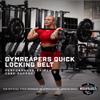 Gymreapers Quick Locking Weightlifting Belt for Bodybuilding, Powerlifting, Cross Training - 4 Inch Neoprene with Metal Buckle - Adjustable Olympic Lifting Back Support (Large, Black - Patch) view 2