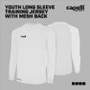 Capelli Sport Youth Workout Top, Long Sleeve Crew Neck Exercise Training Jersey for Boys and Girls, White, X-Large (18-20) view 3