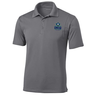 Sport Your Gear UNC Wilmington Seahawks Prime Athletic Logo Micropique Sport-Wick Golf Polo, Sport Gray, Large