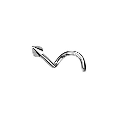 Satix Nose Ring Screw Nose Stud Spike Nose Rings Stud 20g Titanium Implant Grade Nose Screw Ring Nostril Piercing Jewelry Silver