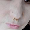 Satix Nose Ring Screw Nose Stud Spike Nose Rings Stud 20g Titanium Implant Grade Nose Screw Ring Nostril Piercing Jewelry Silver view 2