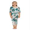 Matchable Family Hawaiian Jumpsuit Romper, Mint Forest, Girl, Size 6 view 2