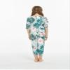 Matchable Family Hawaiian Jumpsuit Romper, Mint Forest, Girl, Size 6 view 3