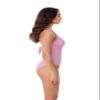 BCA by Rebecca Virtue Madilynn Texture - Women's One Piece Swimsuit with Scoop Neckline, Textured Design and Multi-Way Back Tie, Bathing Suits for Women, Petal, Small view 2