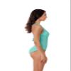 BCA by Rebecca Virtue Madilynn Texture - Women's One Piece Swimsuit with Scoop Neckline, Textured Design and Multi-Way Back Tie, Bathing Suits for Women, Aqua, Medium view 3