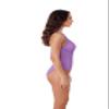 BCA by Rebecca Virtue Madilynn Texture - Women's One Piece Swimsuit with Scoop Neckline, Textured Design and Multi-Way Back Tie, Bathing Suits for Women, Plumberry, X-Small view 2