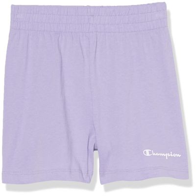 Champion Girls' Shorts, Cotton Shorts for Girls, Lightweight Gym Shorts, Script, 3"