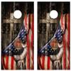 Firefighter Cross Barn Wood Cornhole Board Wraps  Laminated Wood Board Skins for Cornhole Game, Durable Waterproof Design, Easy to Apply, Perfect for Firefighter Fans, Free Laminate Included view 1