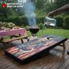 Firefighter Cross Barn Wood Cornhole Board Wraps  Laminated Wood Board Skins for Cornhole Game, Durable Waterproof Design, Easy to Apply, Perfect for Firefighter Fans, Free Laminate Included view 4