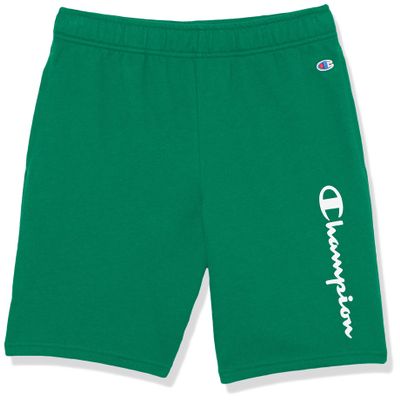 Champion Boys' Shorts, Athletic Shorts for Boys, Lightweight Shorts for Kids, French Terry, Script, 8"