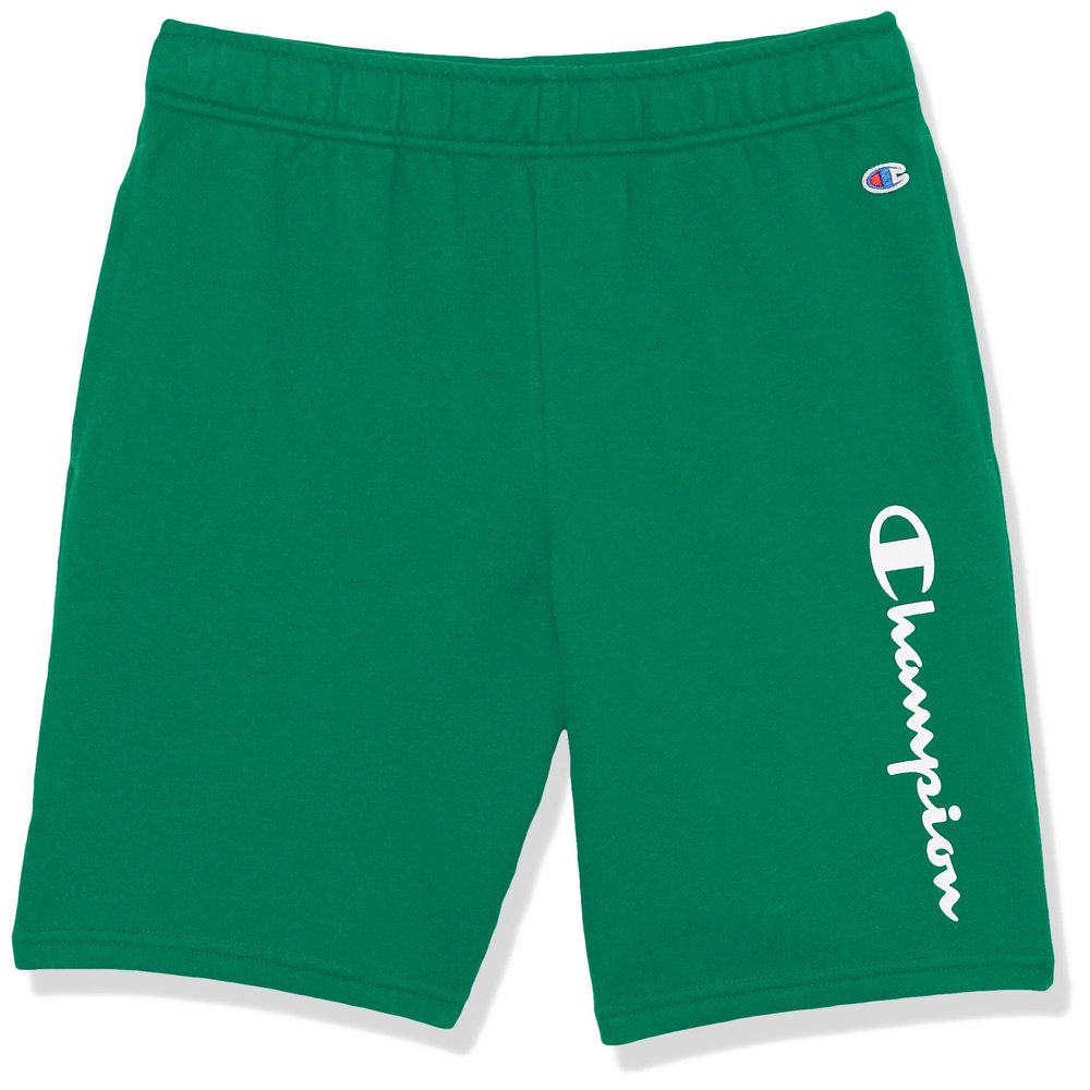 Champion Boys' Shorts, Athletic Shorts for Boys, Lightweight Shorts for Kids, French Terry, Script, 8"