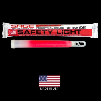 Sage Security Products, INC. Red 6" Emergency Safety Glow Sticks -25 Pack
