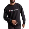 Champion Men's Crewneck Fleece Sweatshirt, Standard Fit, Midweight, Script Logo, Available in Regular and Big & Tall, Black - Classic Script Logo, 3X-Large Tall view 1