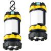 BOBKID 2 Pack Camping Lantern, Outdoor LED Camping Light, Rechargeable Flashlights with 1000LM, 6 Modes, IPX5 Waterproof Portable Emergency Camp Light for Hurricane Survival - Yellow view 1
