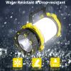 BOBKID 2 Pack Camping Lantern, Outdoor LED Camping Light, Rechargeable Flashlights with 1000LM, 6 Modes, IPX5 Waterproof Portable Emergency Camp Light for Hurricane Survival - Yellow view 2