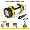 BOBKID 2 Pack Camping Lantern, Outdoor LED Camping Light, Rechargeable Flashlights with 1000LM, 6 Modes, IPX5 Waterproof Portable Emergency Camp Light for Hurricane Survival - Yellow view 4