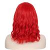 WildCos Short 14 Inches Pastel Wavy With Air Bangs Bob Cosplay Wig for Girl and Women Colorful Wigs (Red) view 4
