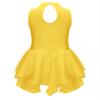 Jhaoyu Kids Girls Sleeveless Ice Skating Dress Ballet Dance Leotards Skirt Figure Skating Competition Costume Yellow 16 Years view 4