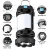BOBKID 2 Pack Camping Lantern, Outdoor LED Camping Light, Rechargeable Flashlights with 1000LM, 6 Modes, IPX5 Waterproof Portable Emergency Camp Light for Hurricane Survival - Black view 2