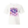 Pug Riding a Unicorn in Clouds Youth T-Shirt Space Rainbow Trippy Donuts Kids White Small view 3