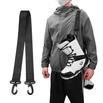 AzReference Ski and Snowboard Boot Carrier Strap Shoulder Sling Leash for Women Men Snowboarding Ice Skates Skiing Accessories, Black