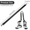 AzReference Ski and Snowboard Boot Carrier Strap Shoulder Sling Leash for Women Men Snowboarding Ice Skates Skiing Accessories, Black view 2