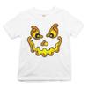 Jack-O-Lantern Pumpkin Face Youth T-Shirt Trick-or-Treat Halloween Kids White Small view 1