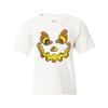 Jack-O-Lantern Pumpkin Face Youth T-Shirt Trick-or-Treat Halloween Kids White Small view 3