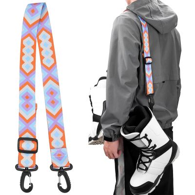 AzReference Ski and Boot Carrier Straps, Adjustable Shoulder Sling Leash, Roller Skate Leash for Skiing Snowboarding Ice Skates Rollerblades, Purple