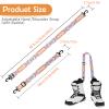 AzReference Ski and Boot Carrier Straps, Adjustable Shoulder Sling Leash, Roller Skate Leash for Skiing Snowboarding Ice Skates Rollerblades, Purple view 2