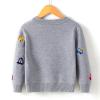 Winter Knit Sweater Toddler Boys Girls Cartoon Cars Prints Sweater Long Sleeve Warm Knitted Pullover (Grey, 6-7 Years) view 2