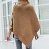 Dressnu Autumn and winter cape, cloak, sweater, women's coat, solid color, high collar Black one size view 2