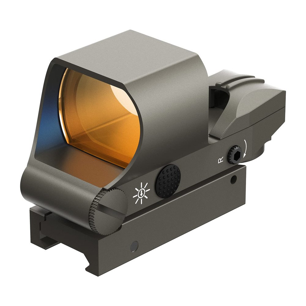 Feyachi RS-60 Reflex Sight,Multiple Reticle System Red Dot Sight with Picatinny Rail Mount, Absolute Co-Witness