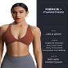 Aoxjox Women's Workout Sports Bras Fitness Metamorph Sienna Twist Bra Yoga Crop Tank (Cherry Mahogany, XX-Large) view 4