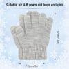 ONESING 5 Pairs Kids Gloves - Winter Stretchy Solid Finger Gloves for Girls & Boys view 2