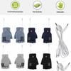 Knitted Heated Glove Winter Fingerless Glove 2 in 1 Warm Mitten Full Half Finger Hand Warm Laptop Heated Flip Top Mitten view 4