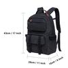 KAUKKO Vintage Casual polyster and Leather Rucksack Backpack(20-2-BLACK) view 2