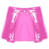 ACSUSS Women Shiny Leather Cover-Up Skirt Patent Look Mini Skirt High Waist Open Front Mini Skirts Hot Pink 4X-Large view 1