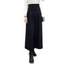 chouyatou Women's Winter High Waist Wide Leg Plaid Wool Blend Palazzo Capri Pants Culottes with Pockets (Medium, Black) view 1
