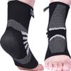 Nordic Lifting Super Heavy Duty Wrist Wraps - Black Grey Bundle with Ankle Compression Sleeves Medium view 3