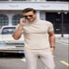 COOFANDY Men's Knit Mock Turtleneck Short Sleeve Casual Dress Sweater Solid Color Pullover Sweater Slim Fit Knitted Basic Tops Apricot Small view 2