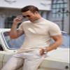 COOFANDY Men's Knit Mock Turtleneck Short Sleeve Casual Dress Sweater Solid Color Pullover Sweater Slim Fit Knitted Basic Tops Apricot Small view 3