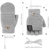 Knitted Heated Glove Winter Fingerless Glove 2 in 1 Warm Mitten Full Half Finger Hand Warm Laptop Heated Flip Top Mitten view 2