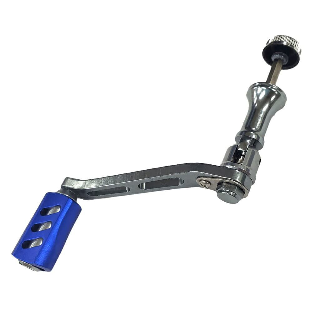 Adoolla Fishing Reel Handle Replacement Parts Lightweight High Strength Aluminum Alloy Spinning Fishing Reel Accessories Blue-Large for 6000-7000